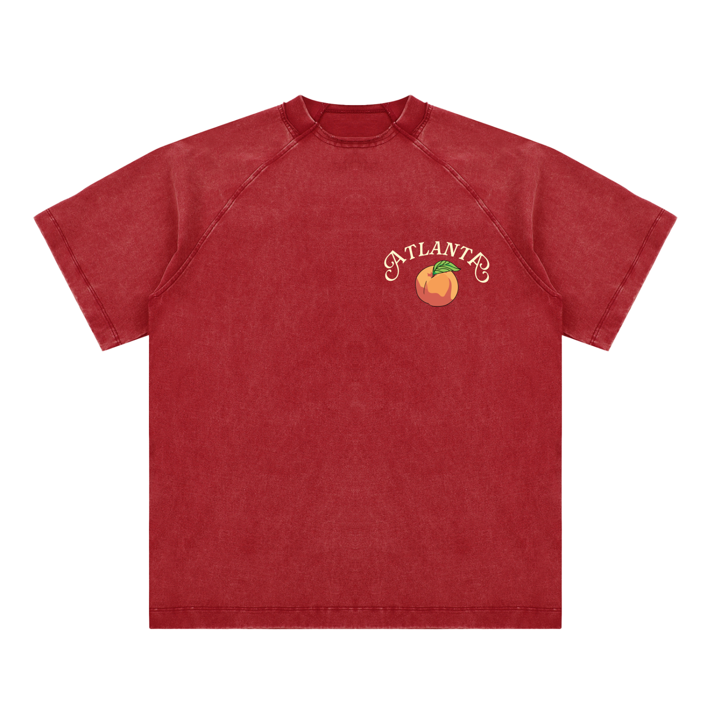 Premiere League "Atlanta" Vintage Washed Raglan Cotton T-Shirt
