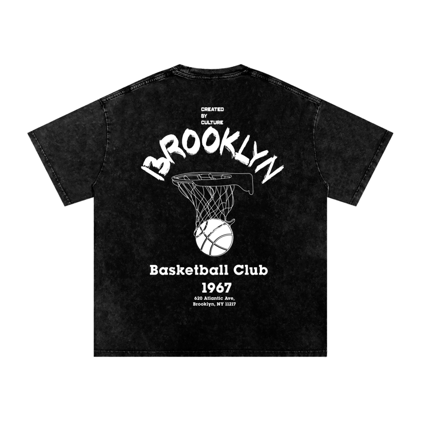 "Premiere League" - Brooklyn: Snow Washed Oversized Cotton T-Shirt