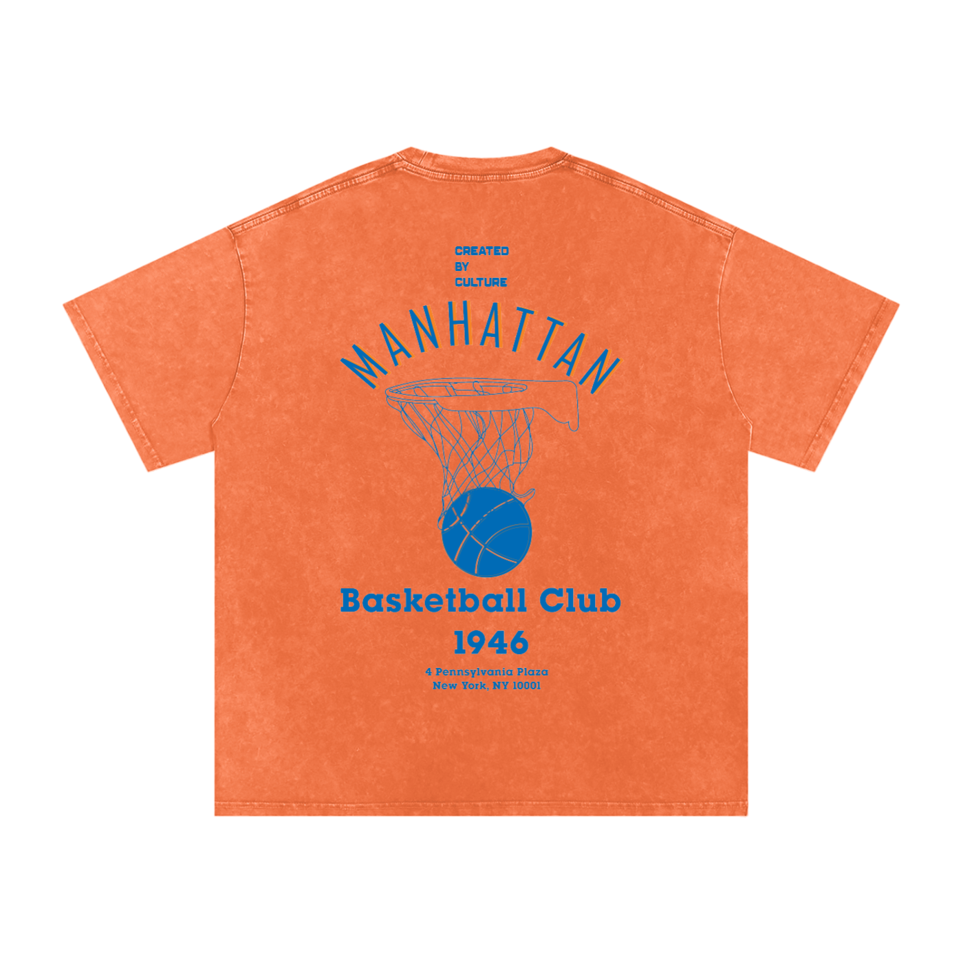 "Premiere League" - Manhattan: Snow Washed Oversized Cotton T-Shirt