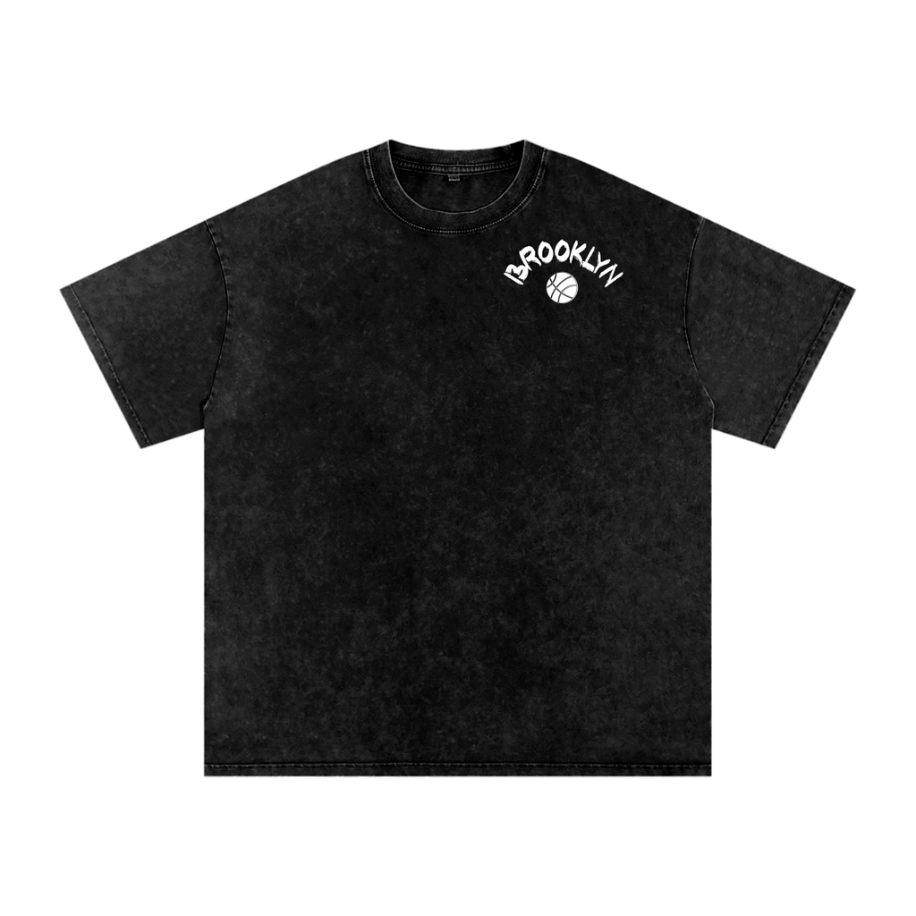 "Premiere League" - Brooklyn: Snow Washed Oversized Cotton T-Shirt