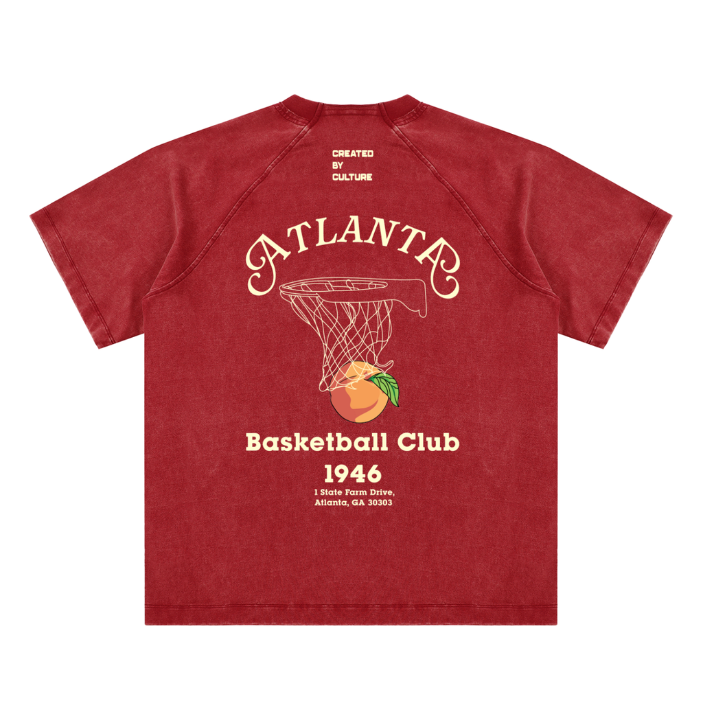 Premiere League "Atlanta" Vintage Washed Raglan Cotton T-Shirt